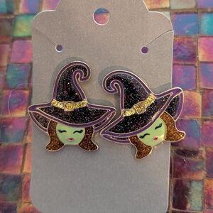 NWOT Baublebar Witch Please You Glow Girl Stud Earrings
